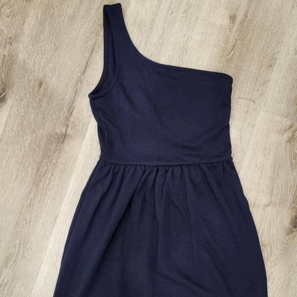 Navy Blue One Shoulder Dress Size Small